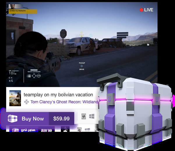 twitch in-game purchase offer example